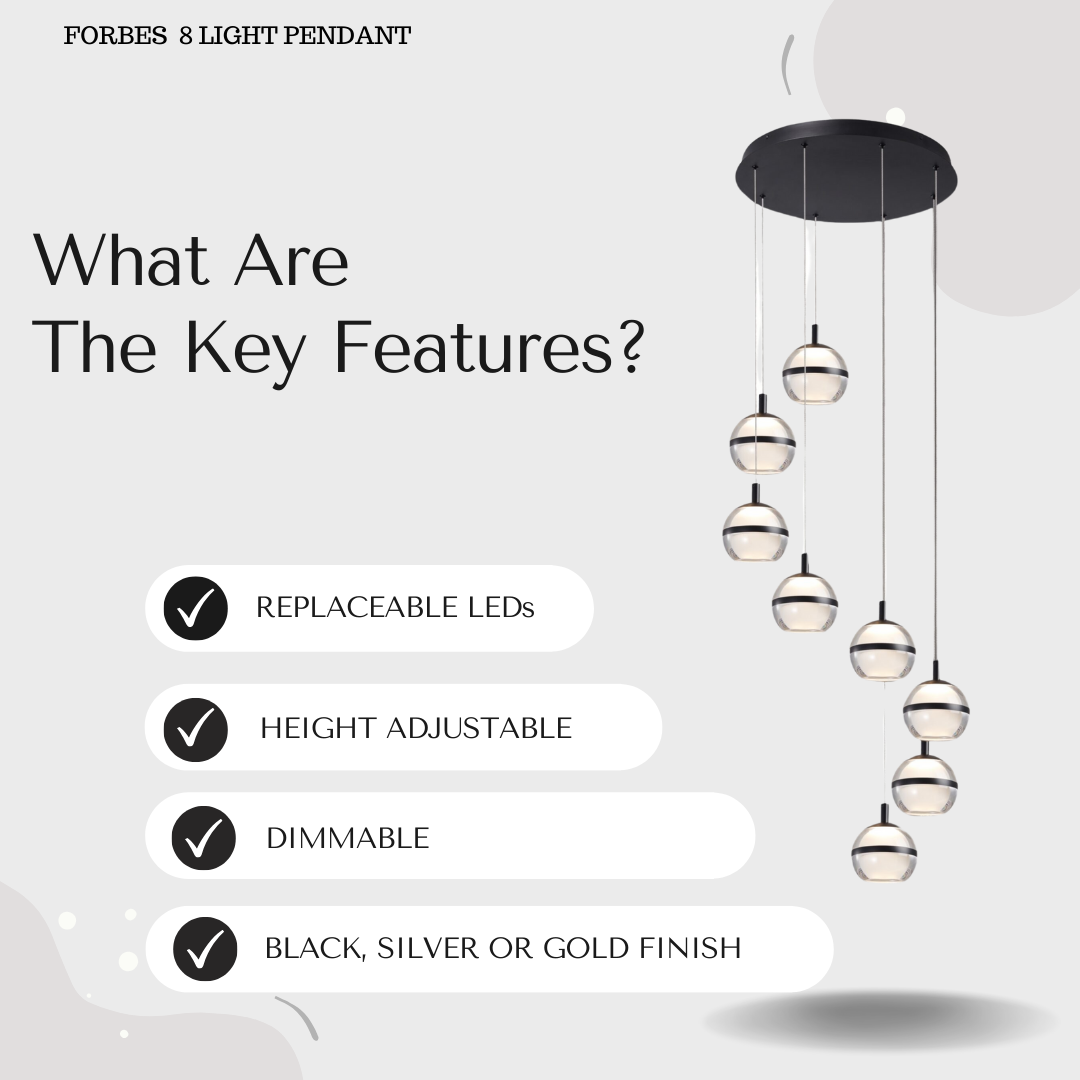 Forbes 8-Light Spiral Pendant