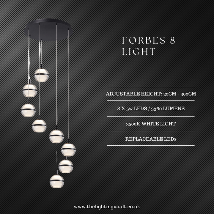 Forbes 8-Light Spiral Pendant