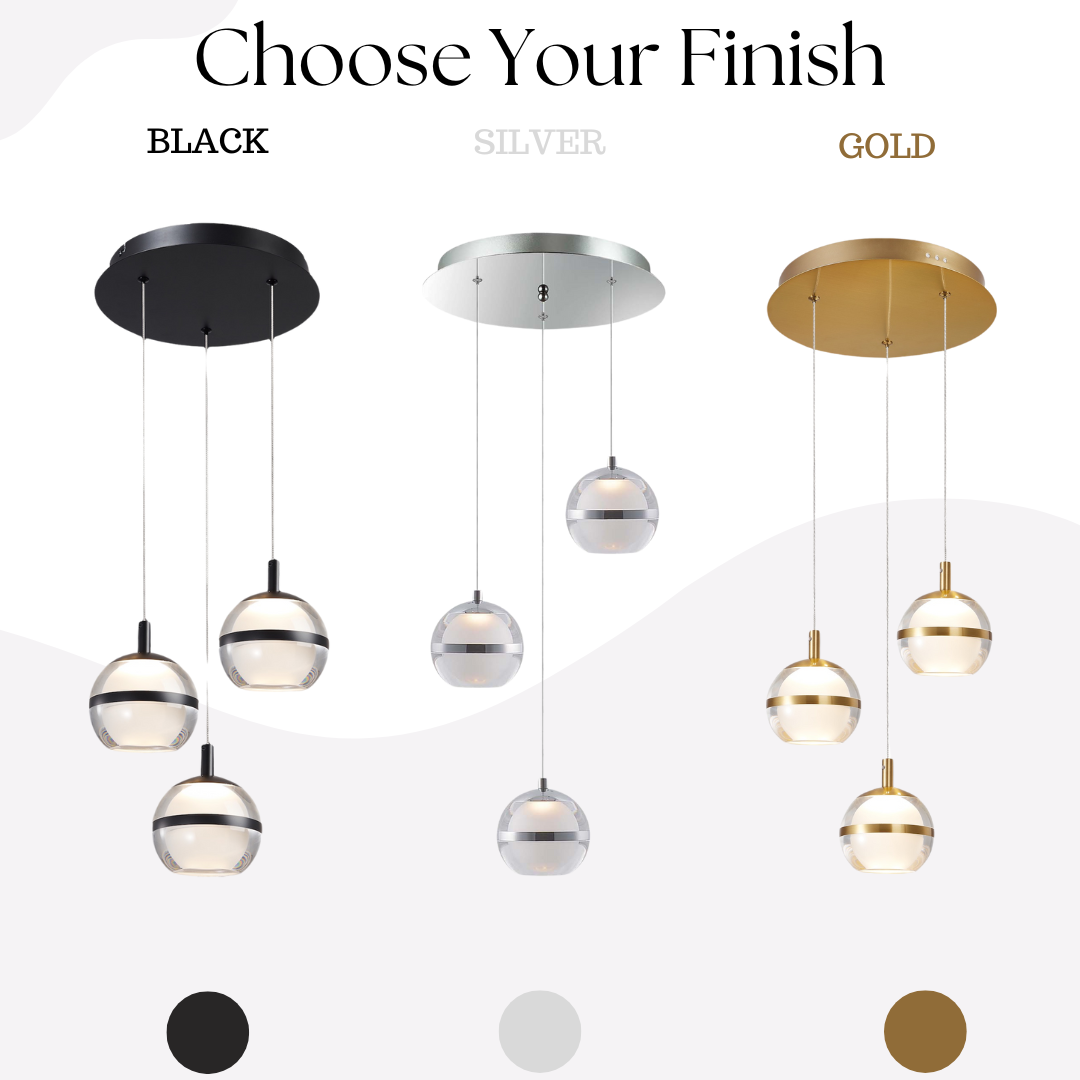 Forbes 3-Light Spiral Pendant Light