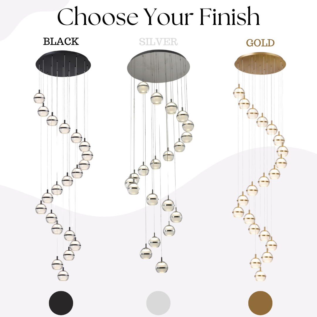 Forbes 20-Light Spiral Staircase Pendant Chandelier