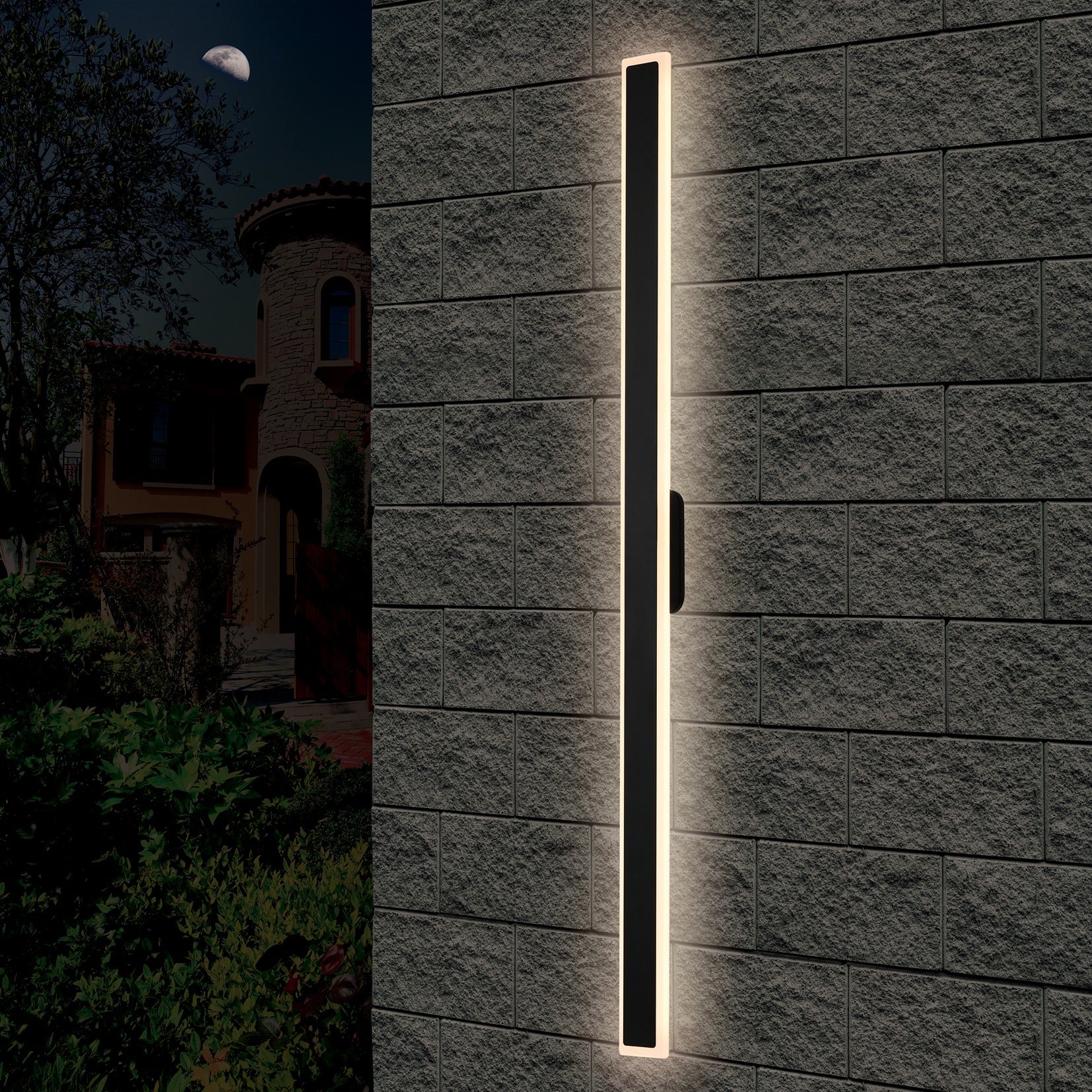 Modern Waterproof LED Outdoor Luxury Home Rectangular Wall Light