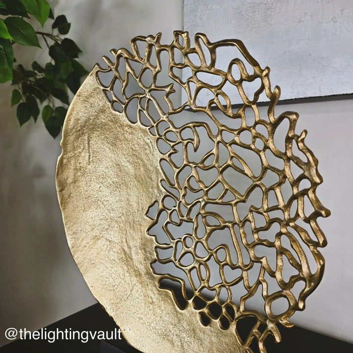 Gold Coral Sculpture