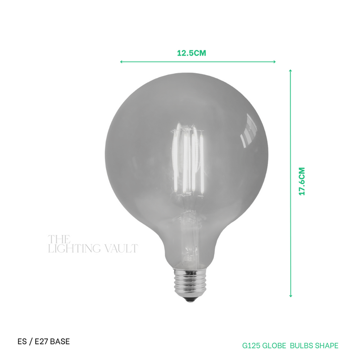 8W G125 XL Globe LED Light Bulb Clear