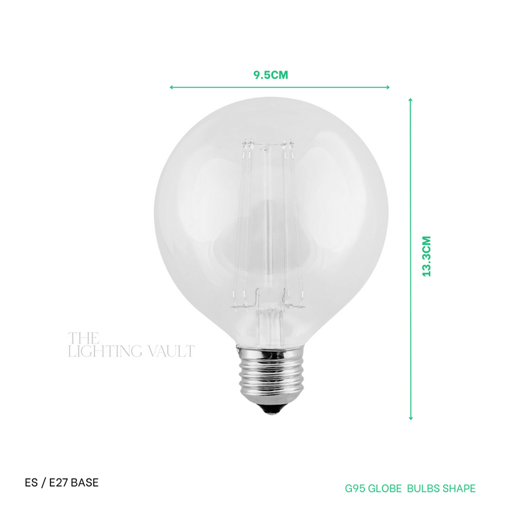 Tiber 4W Smoked Globe Coil Bulb – G95 Filament