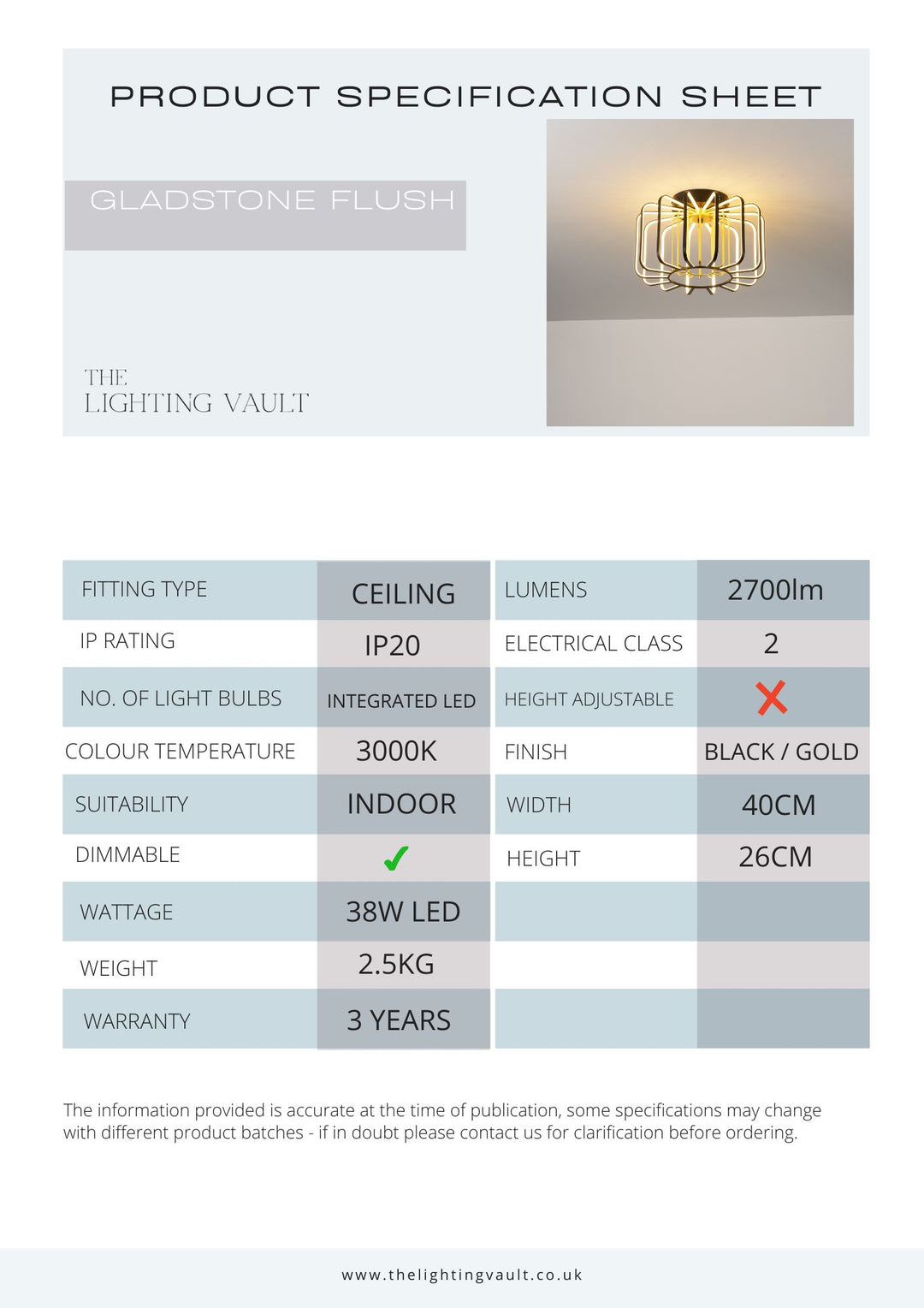Gladstone LED Flush
