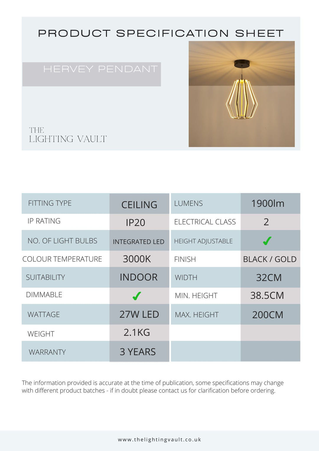 Hervey LED Pendant