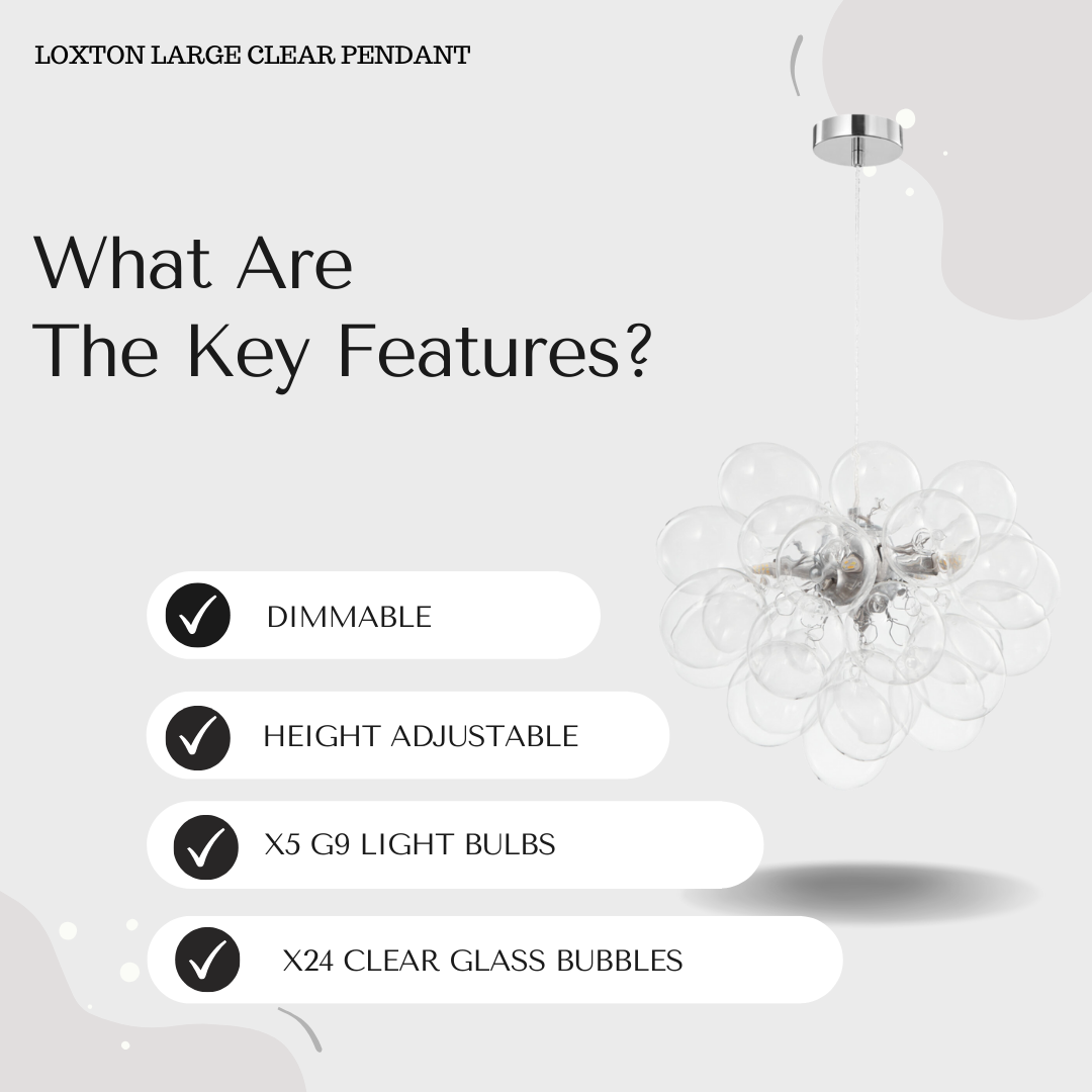 Loxton Pendant Clear - 2 SIZES