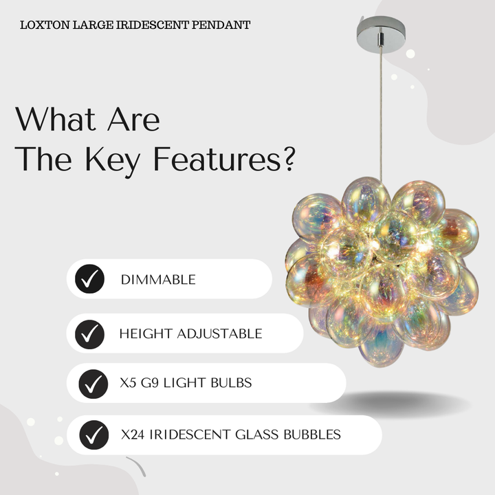 Loxton Pendant Iridescent - 2 SIZES