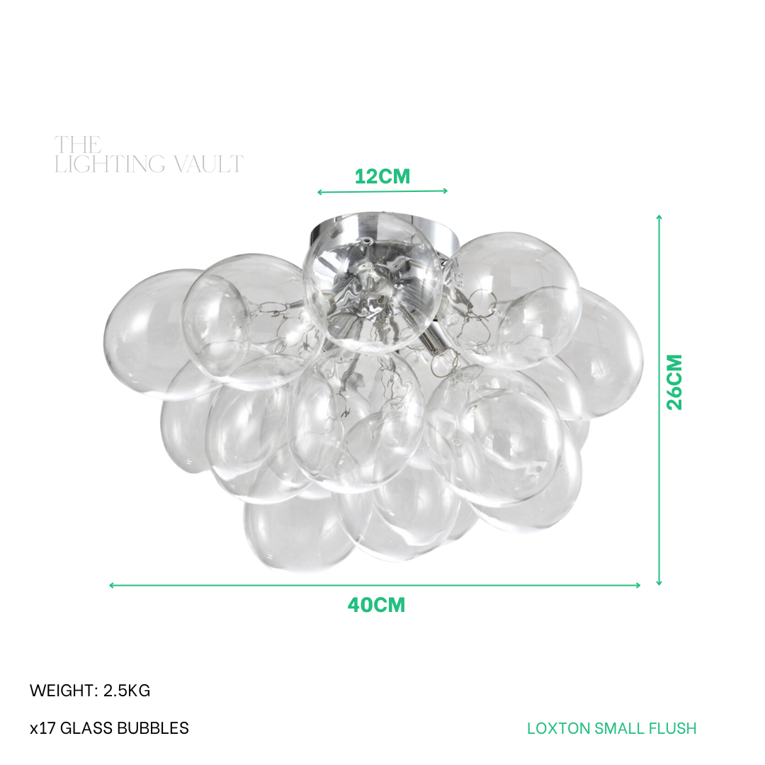 Loxton Small Flush Black