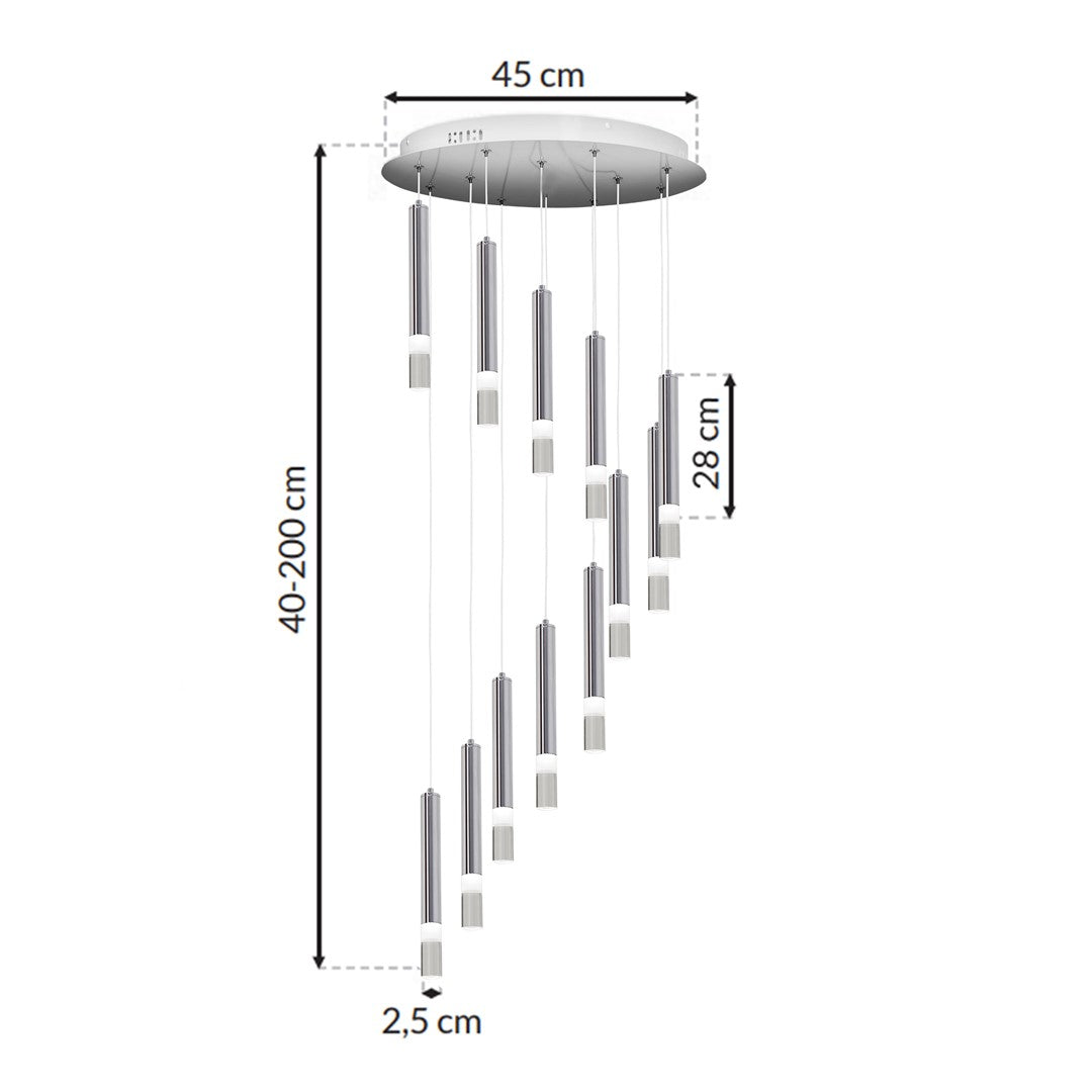 Europa Lighting Munich 12lt Spiral Pendant