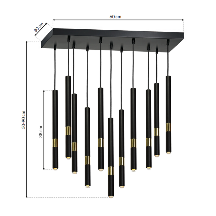 Europa Lighting Hamburg 11lt Pendant Bar