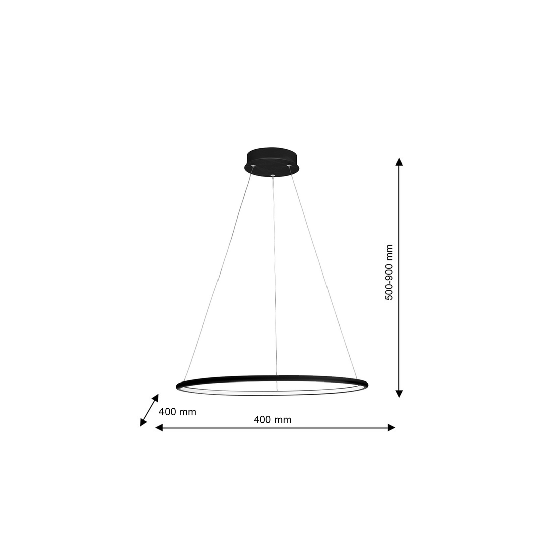 Europa Lighting Bruges Black LED Pendant