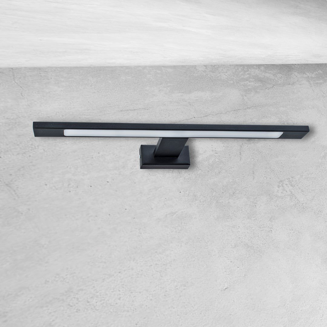 Nordic IP44 Rated Matt Black Bathroom Over Mirror Wall Light