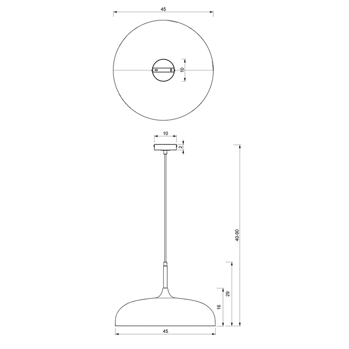 Europa Lighting Oslo Pendant - 3 COLOURS