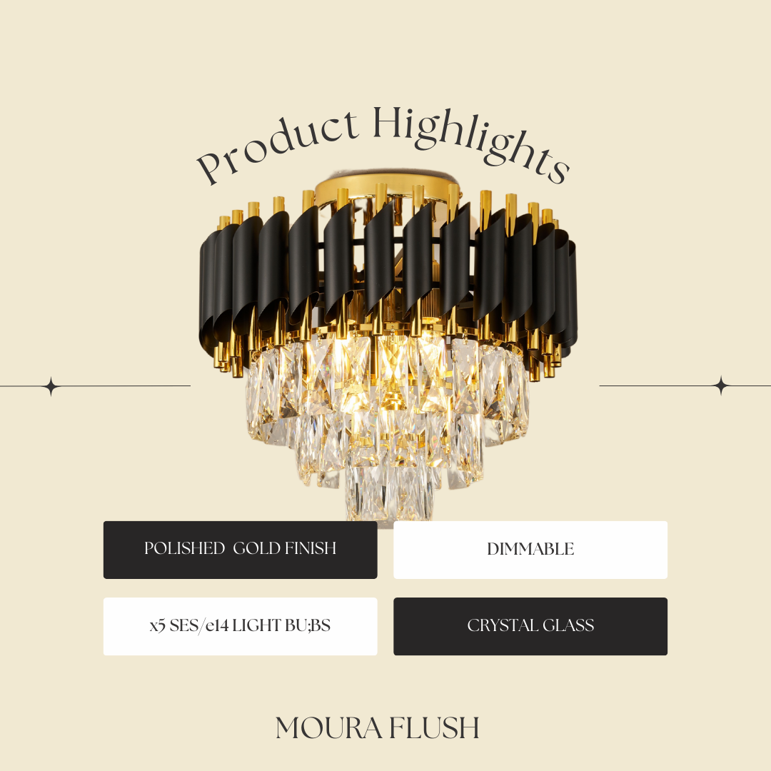 Moura Black & Gold Flush