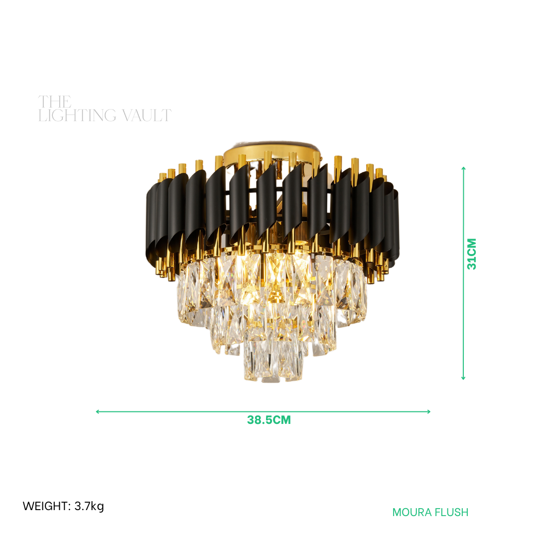 Moura Black & Gold Flush