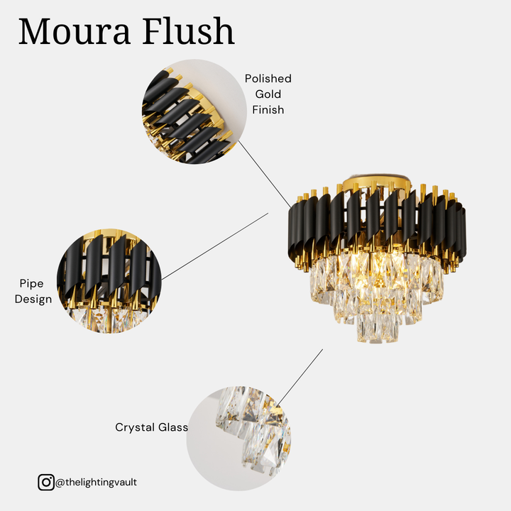 Moura Black & Gold Flush
