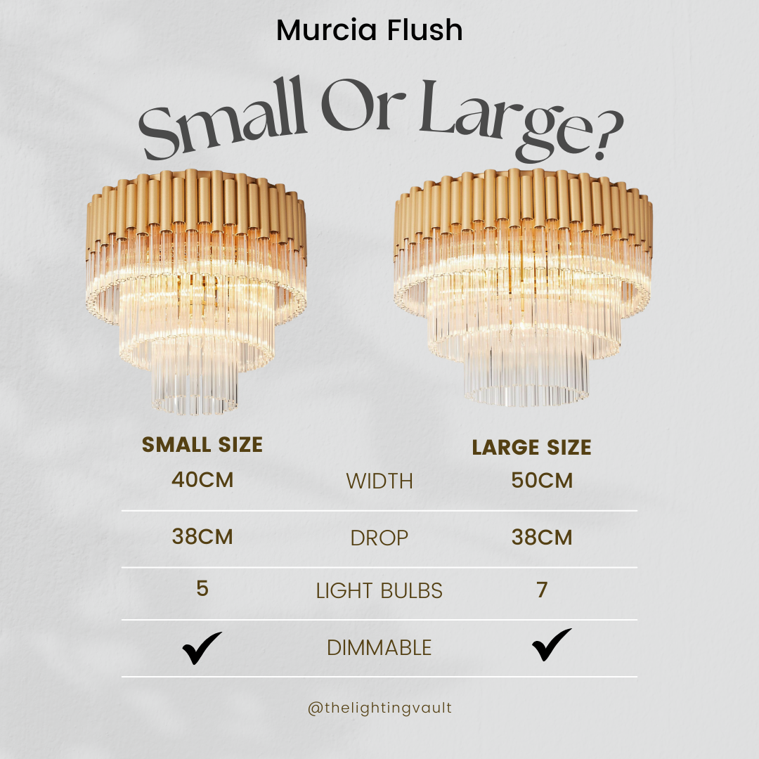 Murcia Large Flush Chandelier – Matt Gold
