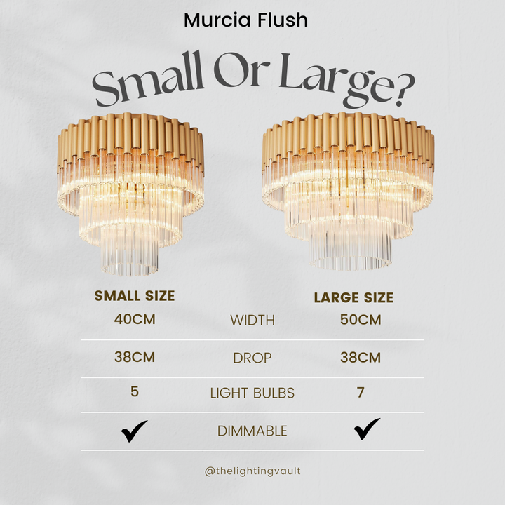 Murcia Large Flush Chandelier – Matt Gold