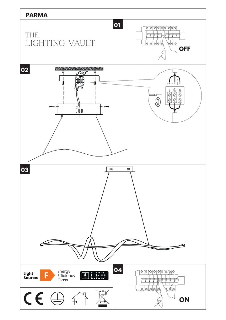 Europa Lighting Parma LED Pendant Bar