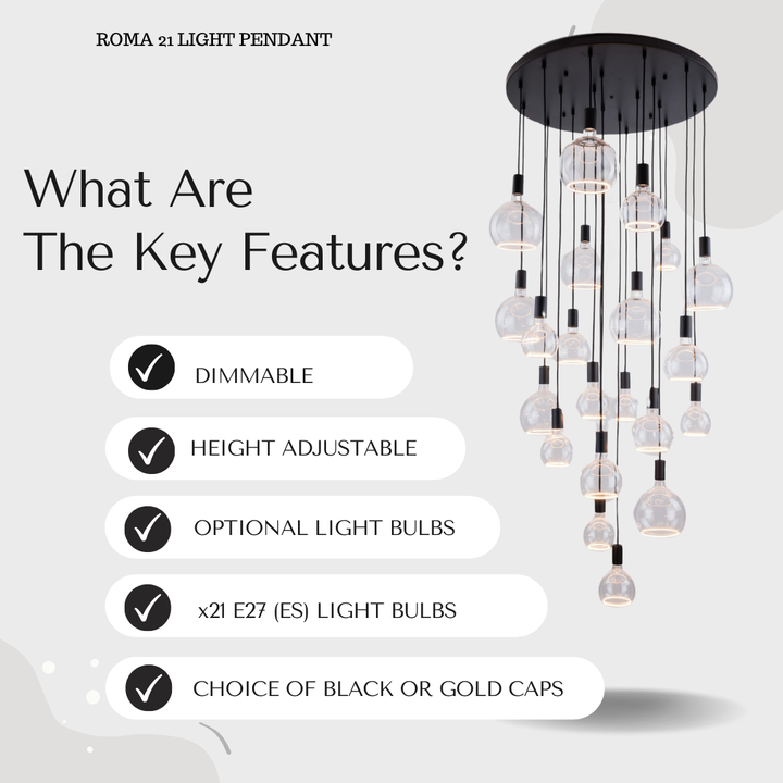 Roma 21lt Spiral Pendant - 2 COLOURS