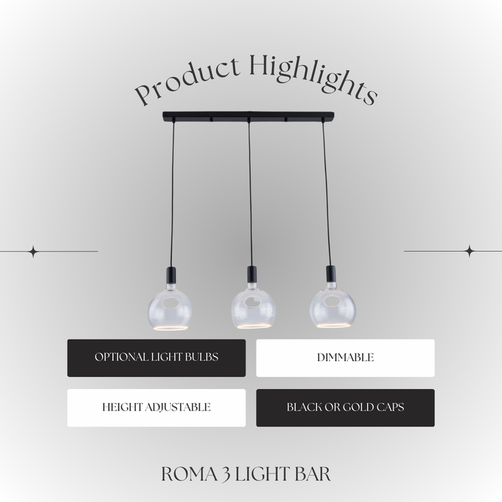 Roma 3lt Pendant Bar - 2 COLOURS