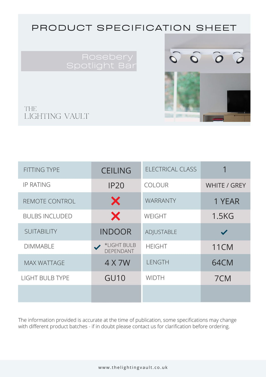 Rosebery 4lt Spotlight - 2 Colours
