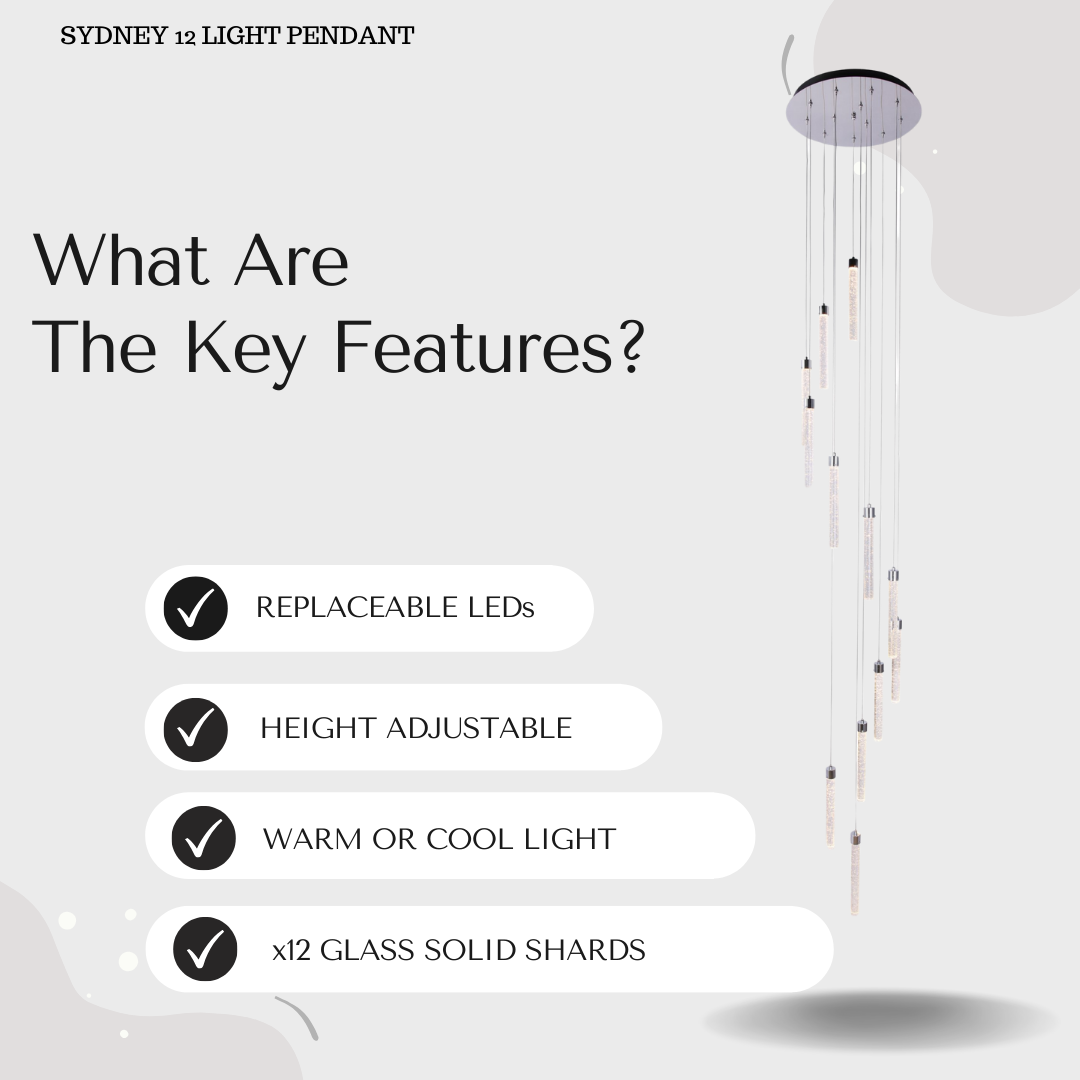 Sydney 12-Light Spiral Pendant Chandelier