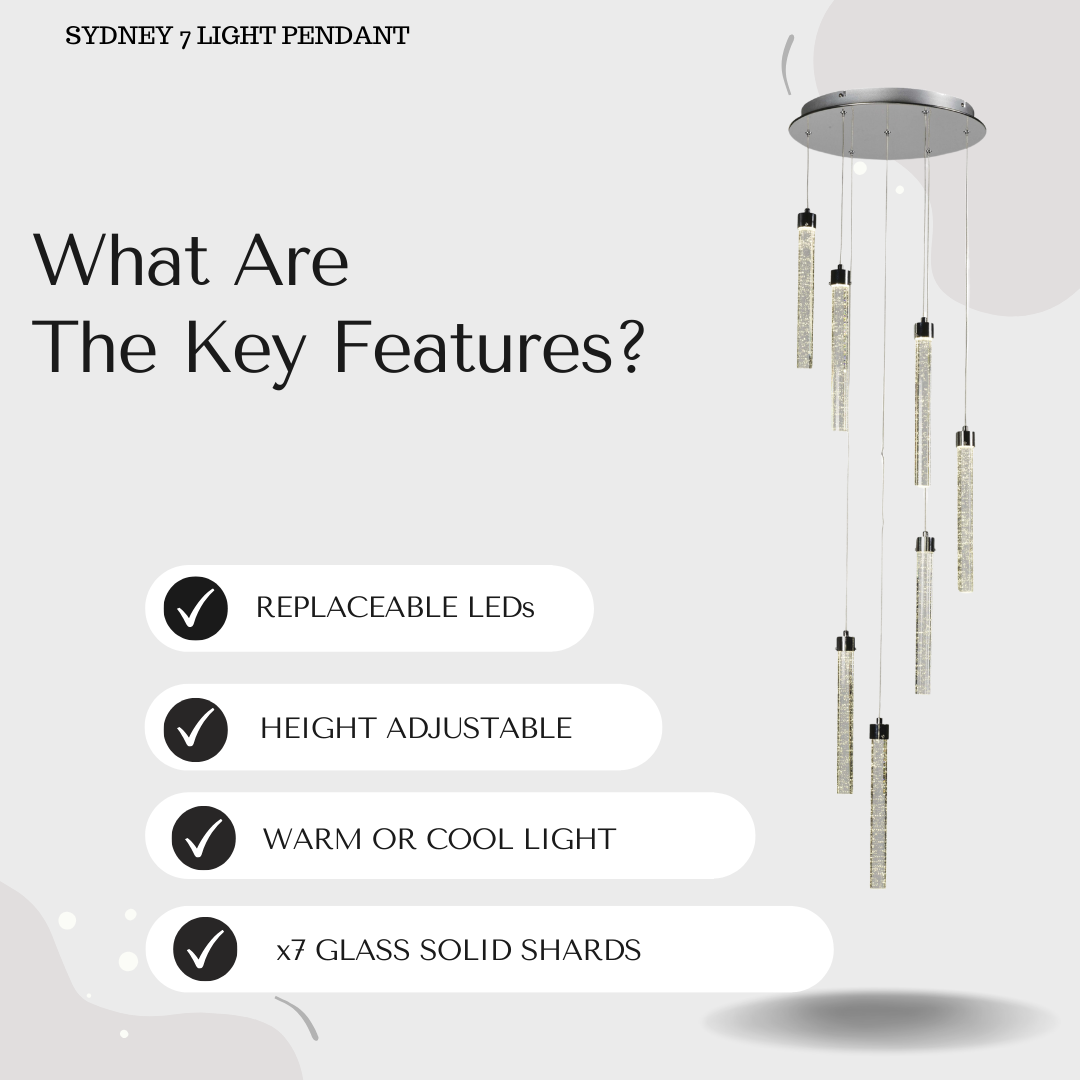 Sydney 7-Light Spiral Pendant Chandelier