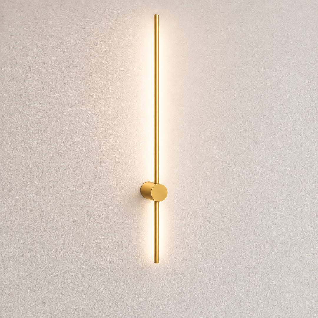 Minimalist Stick Wall Light Matte Gold
