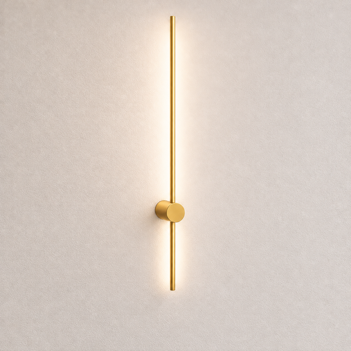 Minimalist Stick Wall Light Matte Gold
