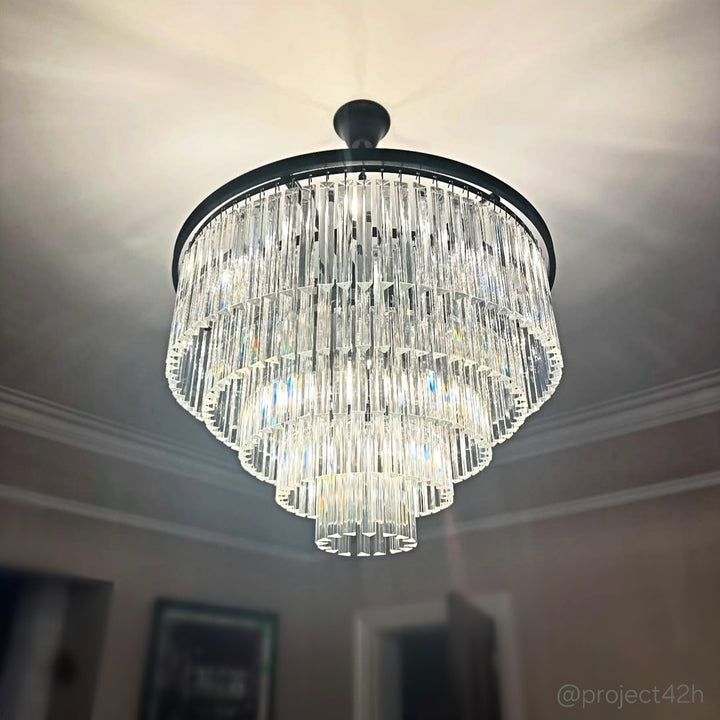 Large Black Statement Chandelier