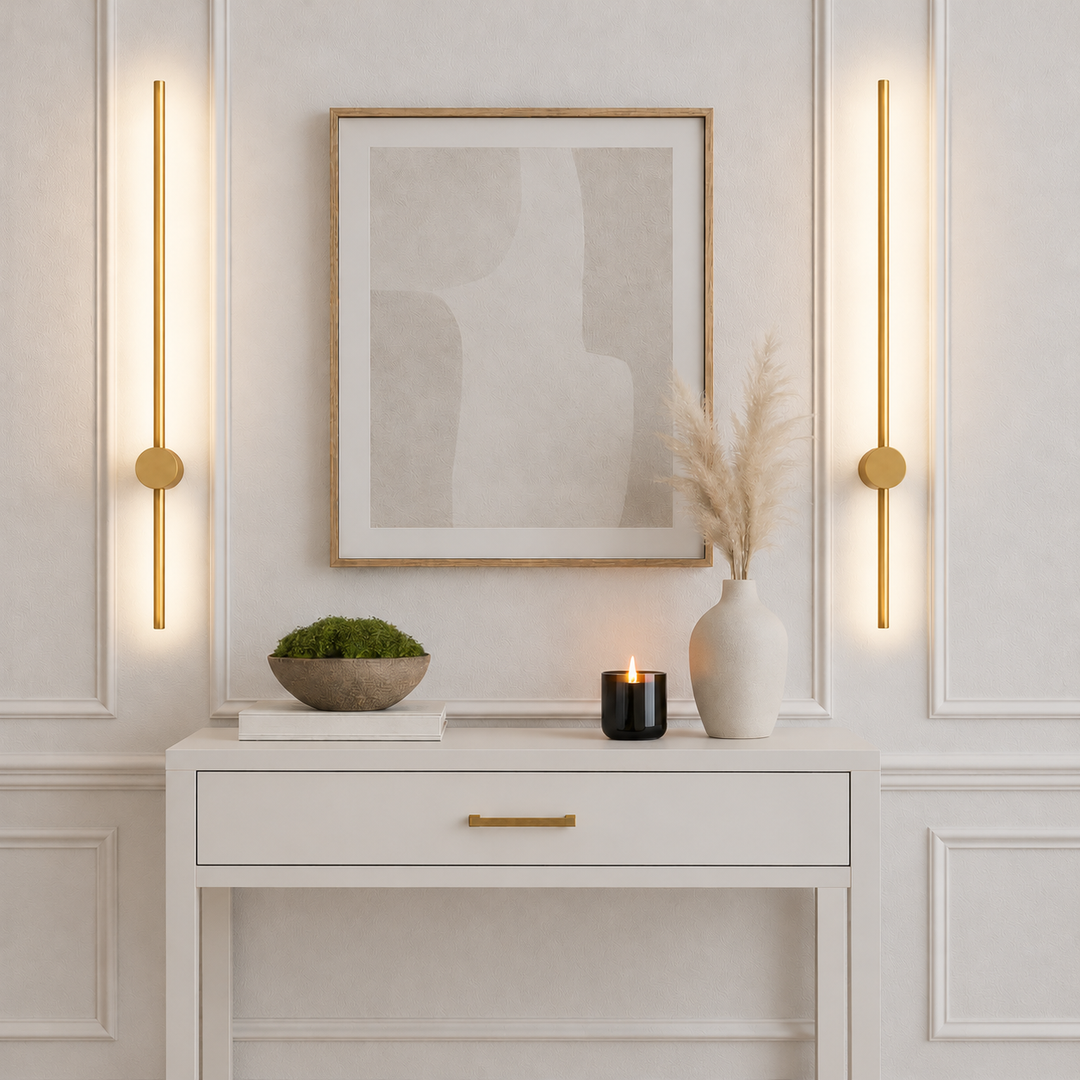 Minimalist Stick Wall Light Matte Gold