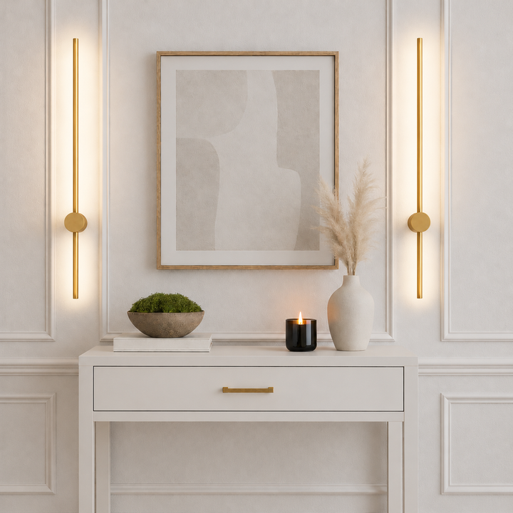 Minimalist Stick Wall Light Matte Gold