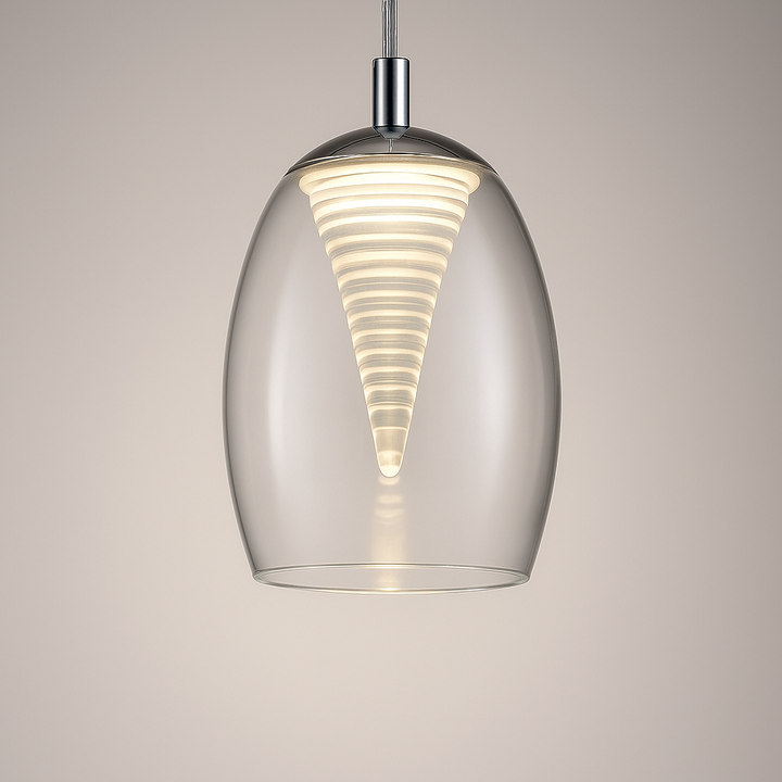 Adelaide clear glass chandelier shade close up