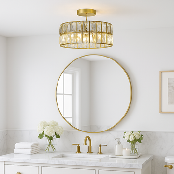 Alvito Small Bathroom Semi Flush - 2 COLOURS