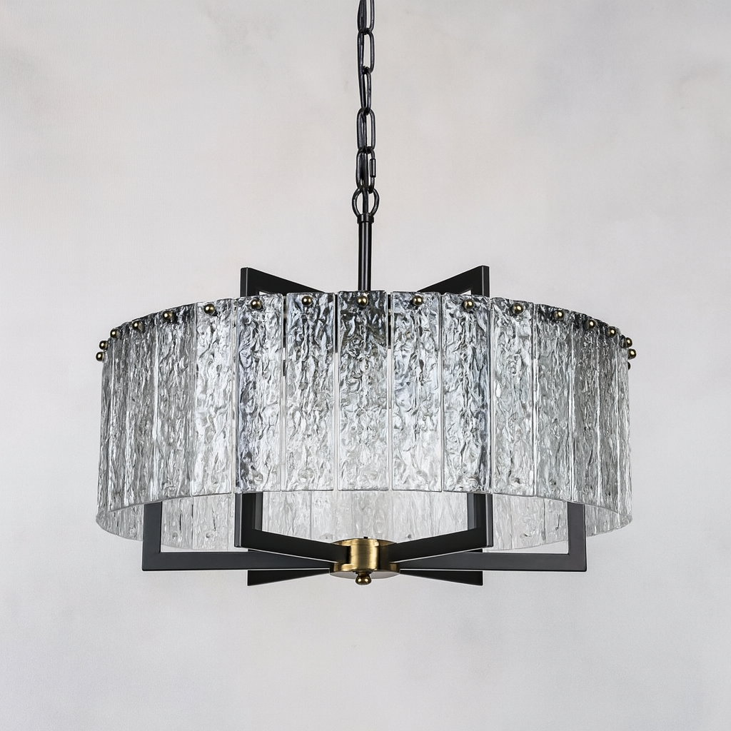 Ariana black chandelier luxury lighting off