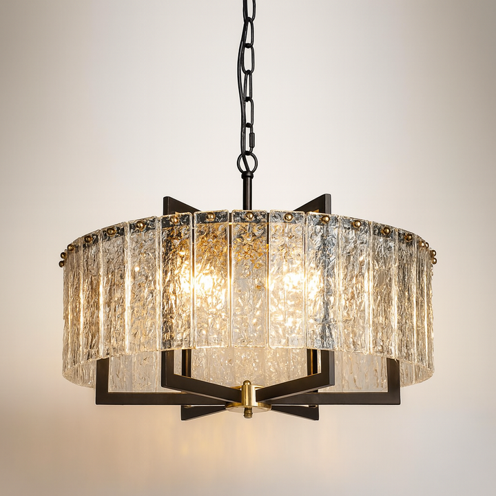 Ariana black glass chandelier luxury lighting