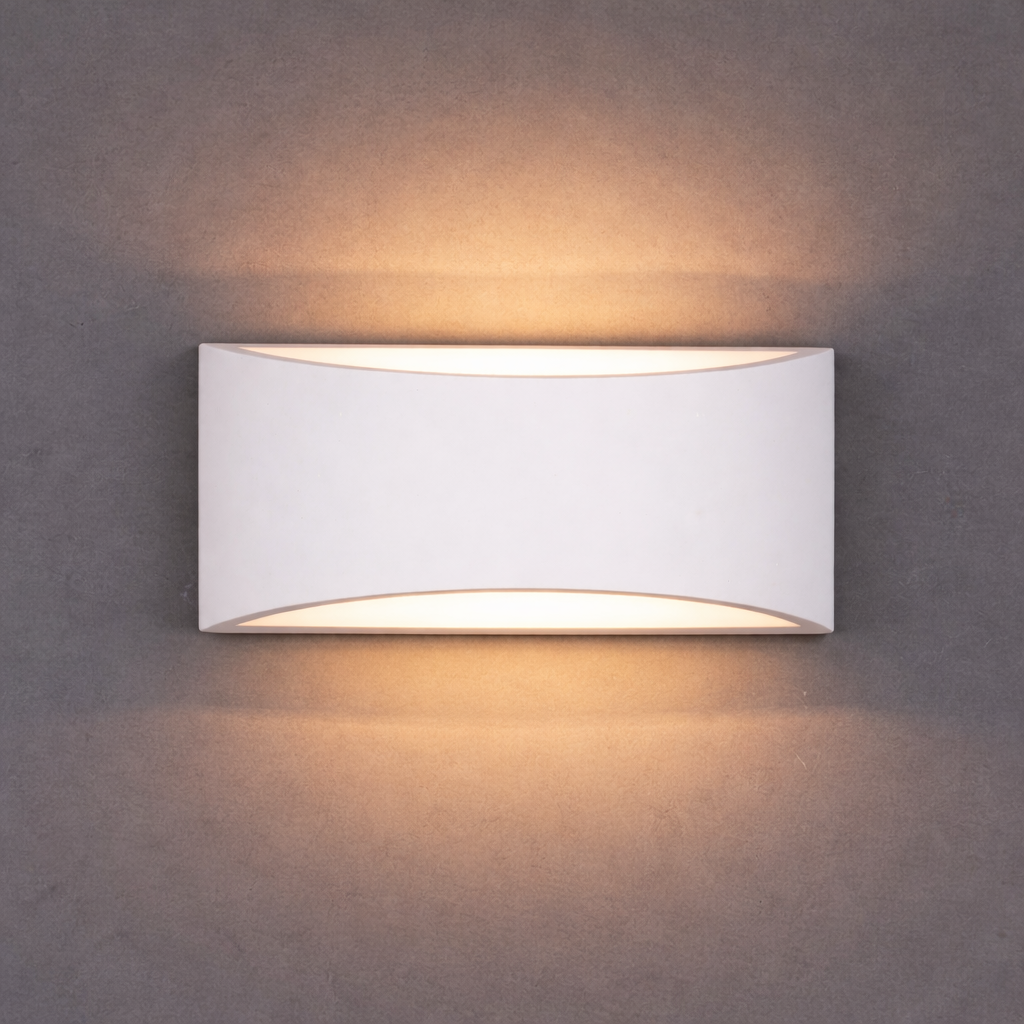 Plaster up down wall light dark wall