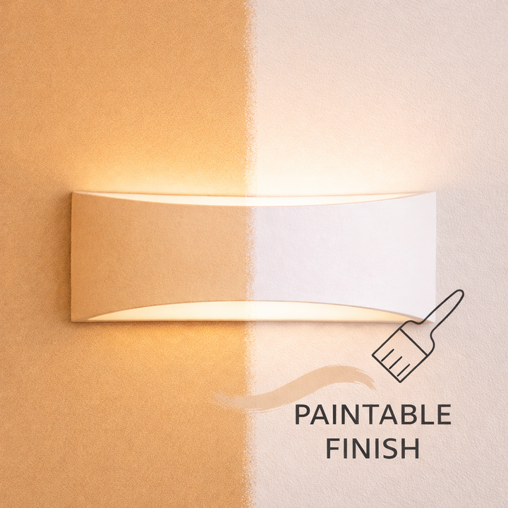 Paintable plaster up down wall light
