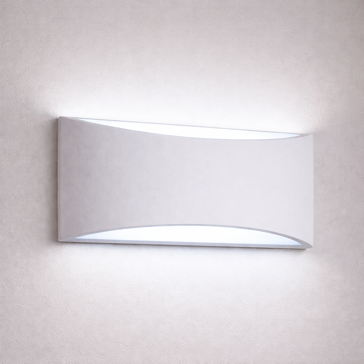 Batlow large white plaster wall light 4000K