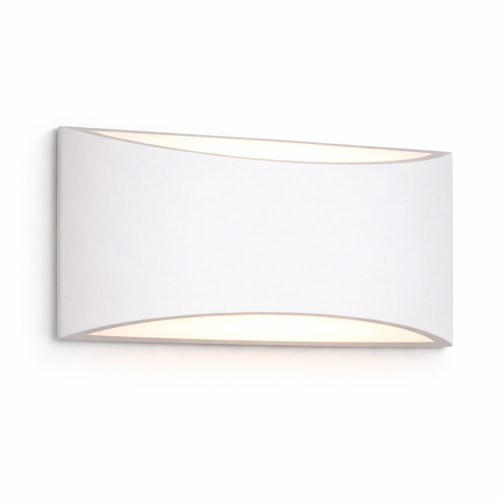 Architectural plaster up down wall light white