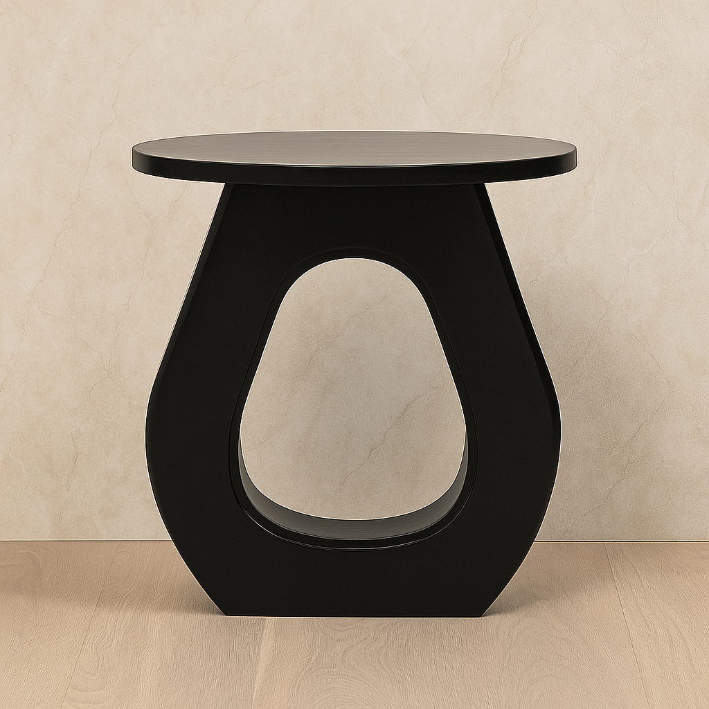 Modern Wooden Black Accent Table