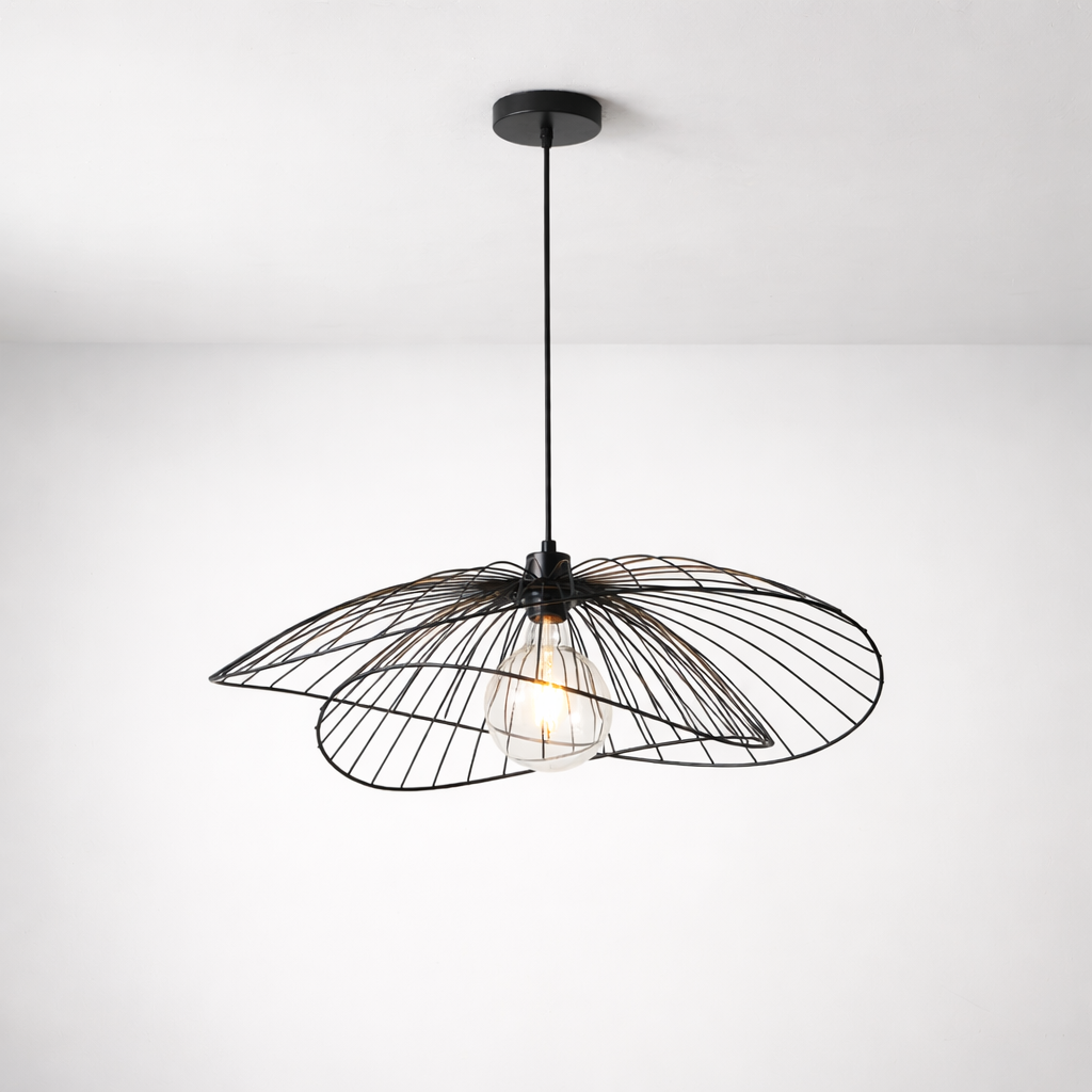 Broome black wire pendant light 65cm