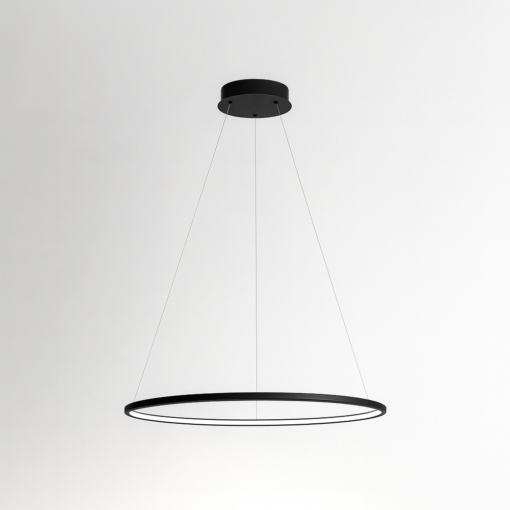 Bruges modern black ring pendant light