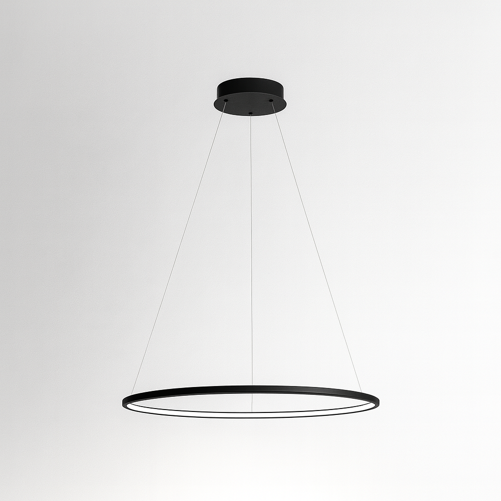 Bruges modern black ring pendant light