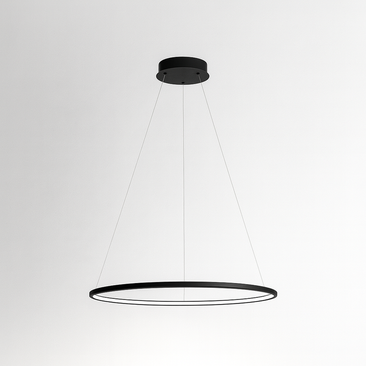 Bruges modern black ring pendant light