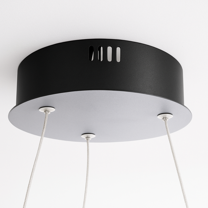 Bruges black pendant light ceiling canopy detail
