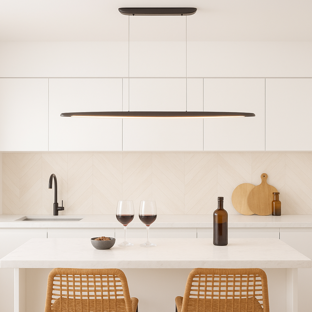 Ceduna Black Wooden LED Pendant Bar