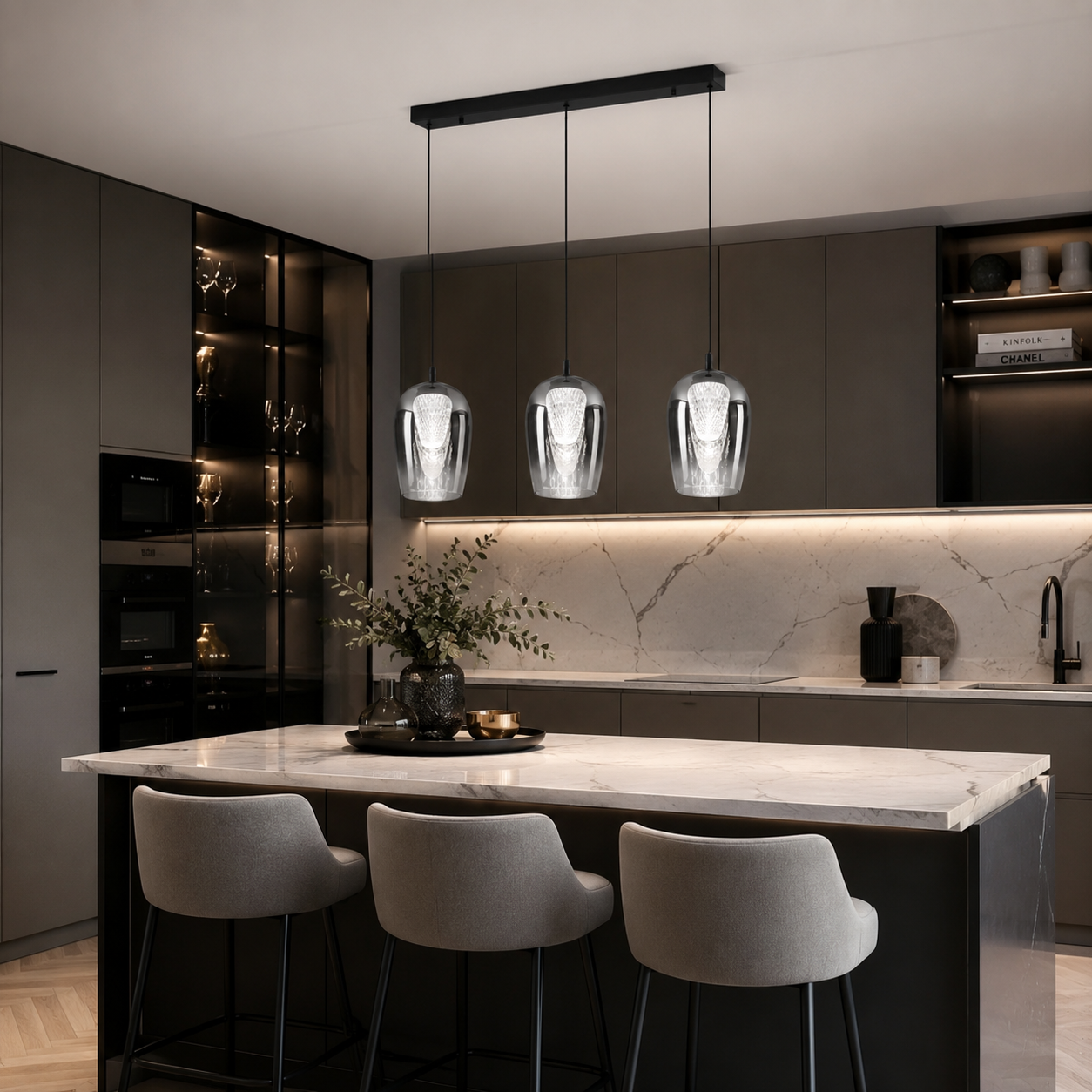 Cobar 3 light 4000K kitchen island pendant bar